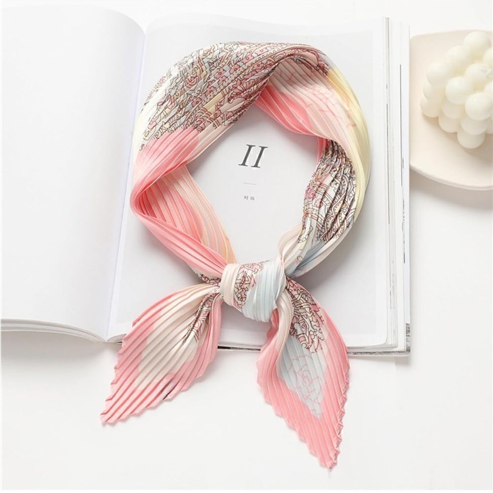 Pleated Punk Floral Scarf